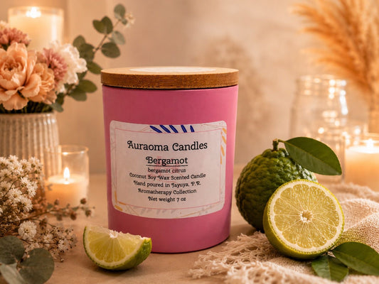 Bergamot - Vela aromática artesanal - 7 onzas