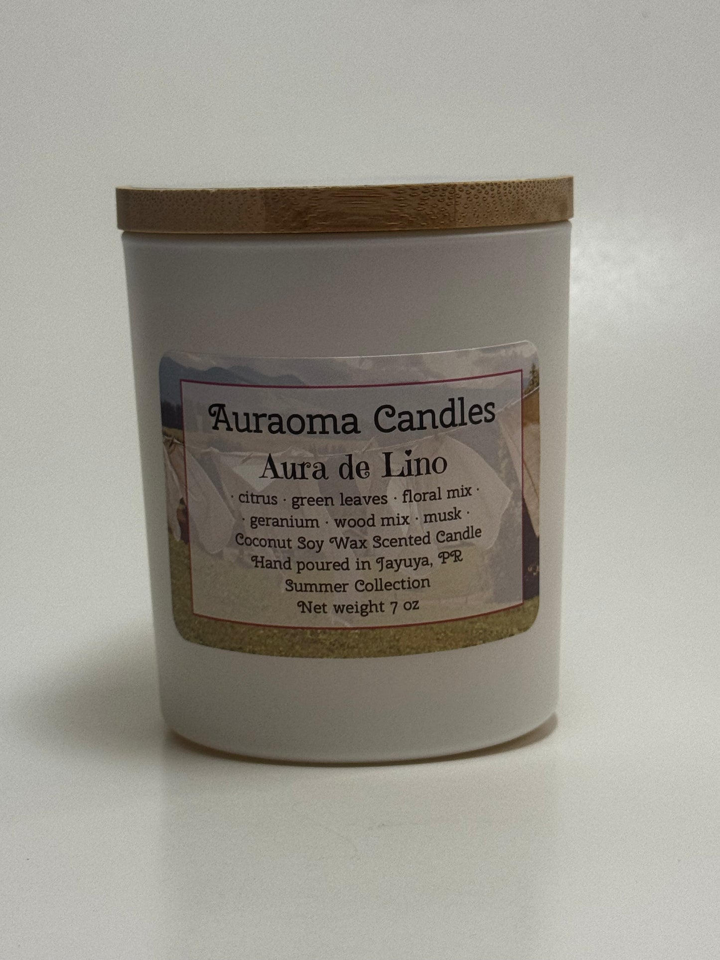 Aura de Lino - Vela Aromatica - 7 onzas