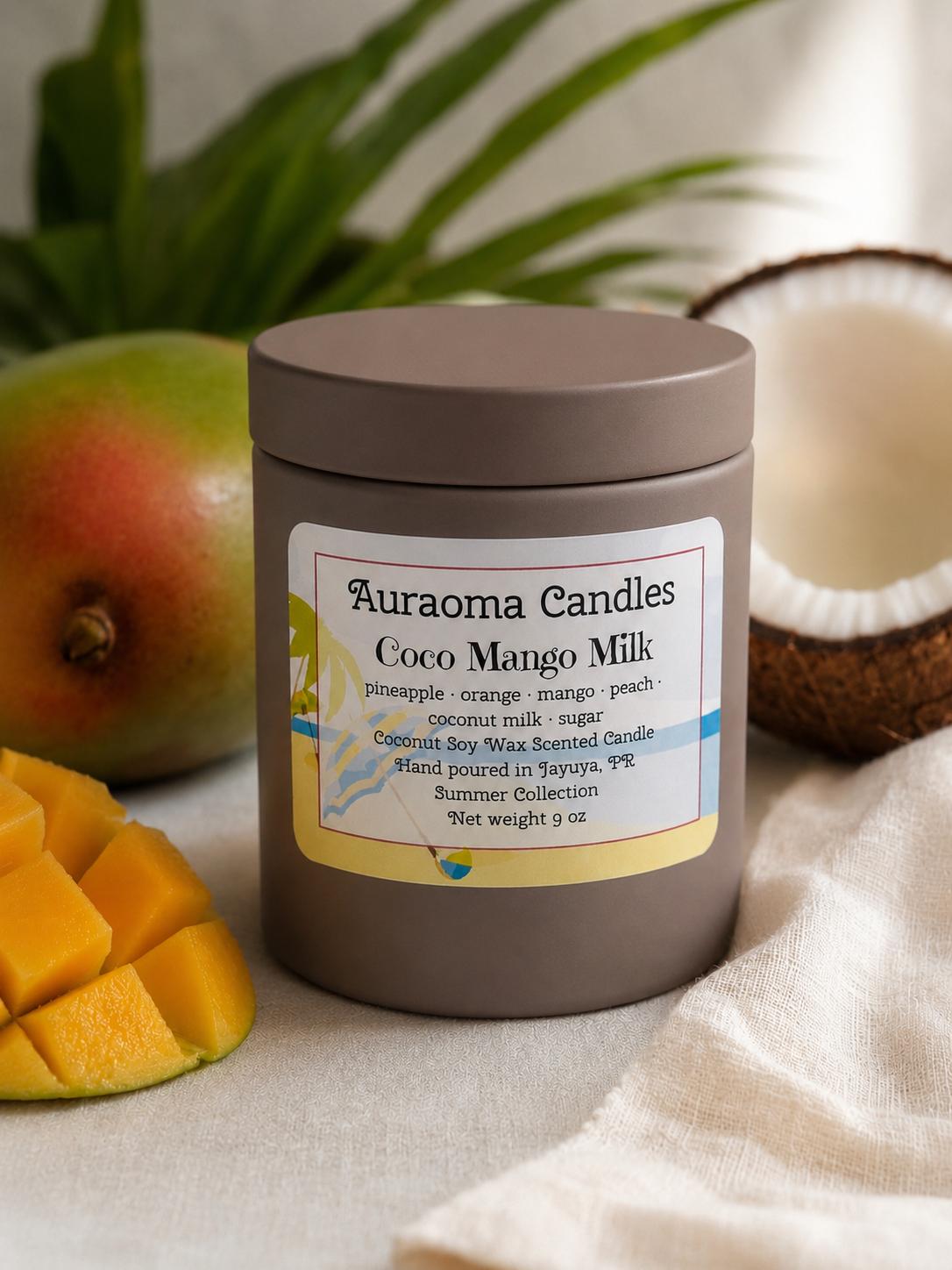Coco Mango Milk - Vela Aromática Artesanal